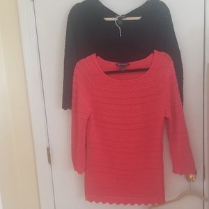 Two for one bundle...INC KNIT LACE TOPS. .306